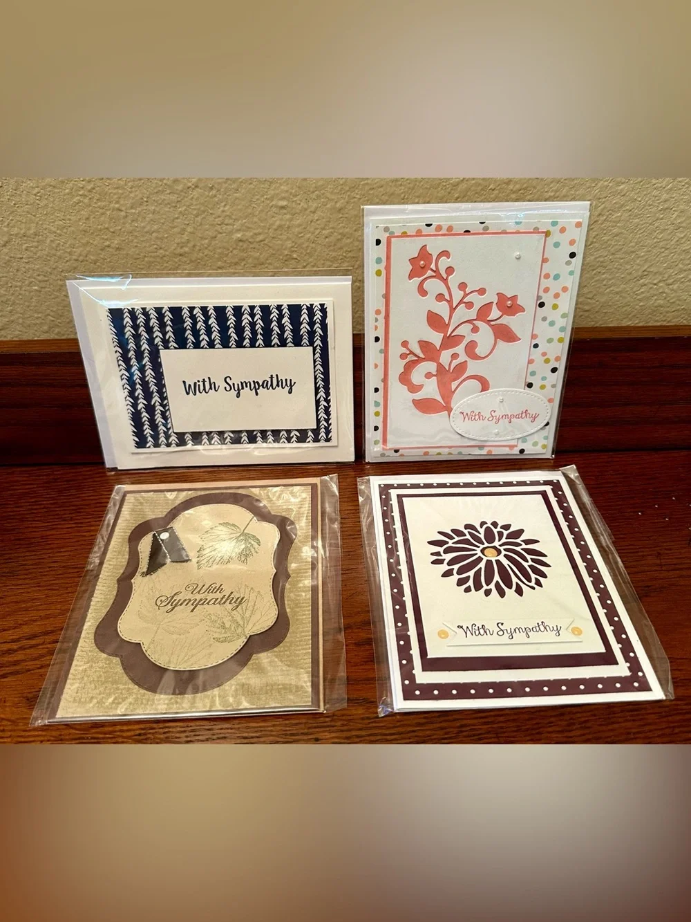Handmade Sympathy Cards – Set of 4